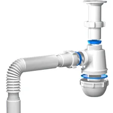 Сифон АНІ-ПЛАСТ для кухні Ані Грот 1 1/2" х40 з гофрою d40/50 (А0515)