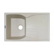Мойка для кухни ARGO Medio 780х495х235 айвори, с отверстием для смесителя
