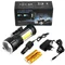 Фонарь ручной переносной Police S912-XPE+COB (white+red), ЗУ 220V/12V, 2x18650, zoom, Box