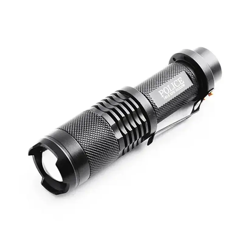 Фонарь металлический Poliсe 1812-T6, ЗП 220/12V, 1x18650, zoom, с клипсой Фонарь металлический Poliсe 1812-T6, ЗП 220/12V, 1x18650, zoom, с клипсой