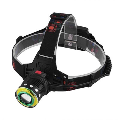 Фонарь налобный Police T105-T6+COB аккумуляторный 18650 х 2, zoom, зарядка через micro USB