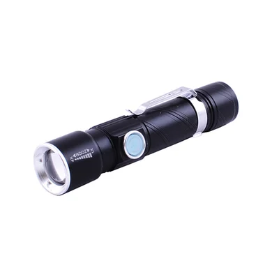 Фонарь ручной компактный  Police 802-T6, 1х18650, з/у USB-micro Черный металлический