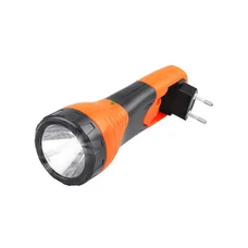 Ручной фонарь  Luxury 209, 1LED, ЗУ 220V, встроенный аккумулятор (оранжевый/синий)