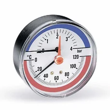 ТЕРМОманометр WATTS 120 ° С горизонтальний