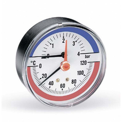 ТЕРМОманометр WATTS 120° С горизонтальный