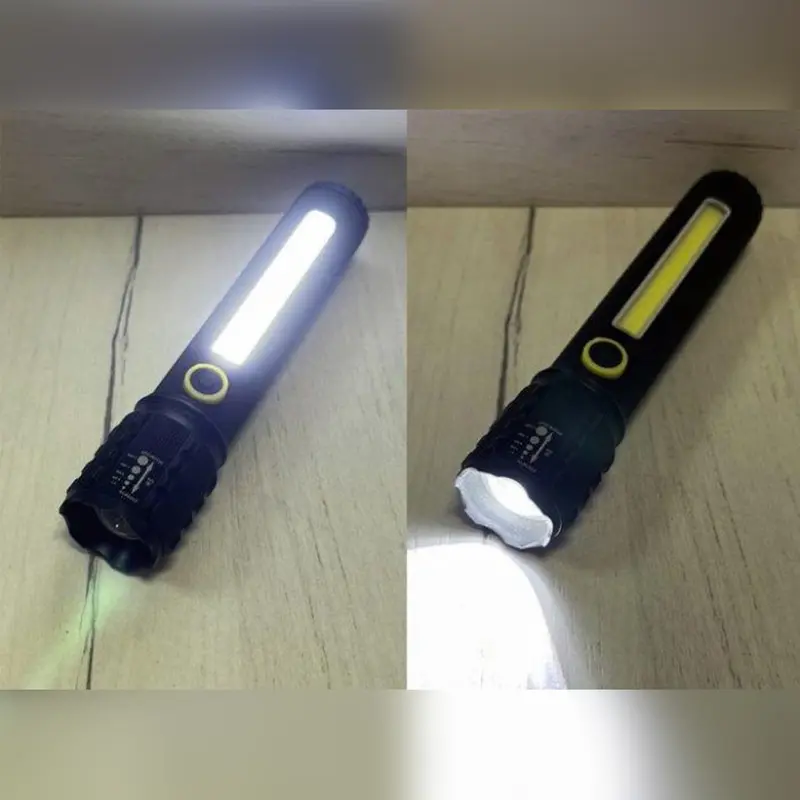 Ліхтарик ручний компактний Police C71/C81-P50+COB Li-Ion акумулятор, металевий, чорний Ліхтарик ручний компактний Police C71/C81-P50+COB Li-Ion акумулятор, металевий, чорний