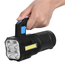 Фонарь светодиодный ручной переносной BL-X510-4LED+COB, Li-Ion аккум., ЗУ microUSB