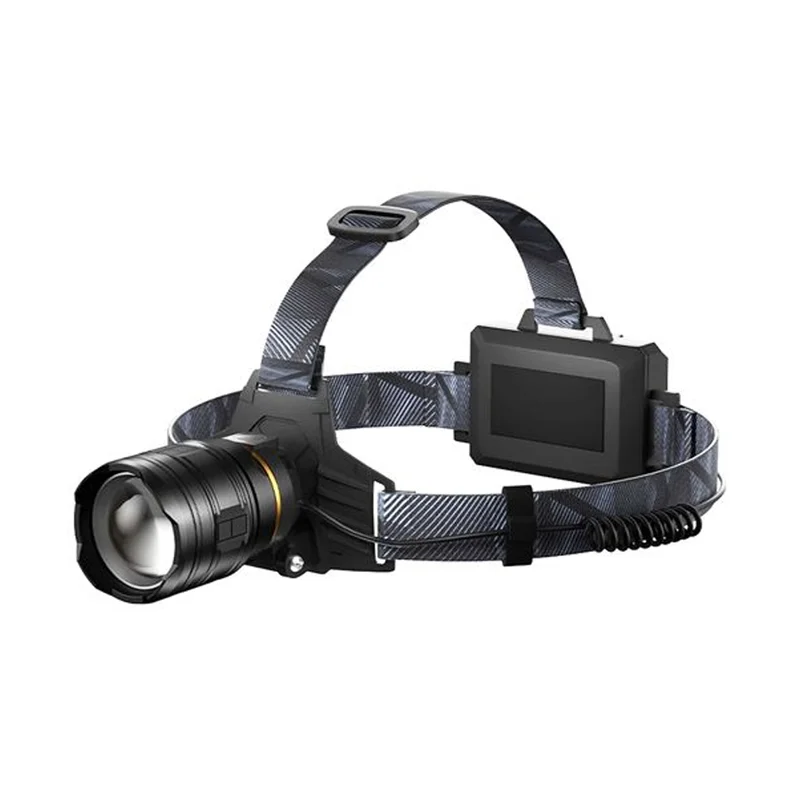 Фонарь налобный мощный BL-8075-2-GT100, 2x18650, zoom, ЗУ microUSB