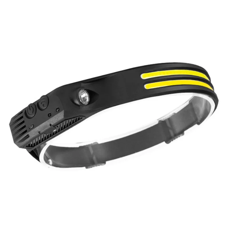 Фонарь налобный BL-W689-LM+2COB (white+yellow), сенсорный, Li-ion аккумулятор, ЗУ USB