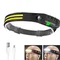 Фонарь налобный BL-W689-LM+2COB (white+yellow), сенсорный, Li-ion аккумулятор, ЗУ USB