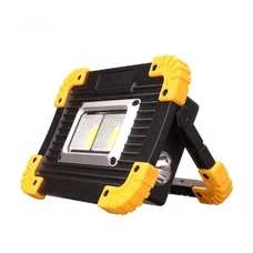 Фонарь-прожектор светодиодный поисковый фонарь L812-20W-2COB+1W, ЗУ micro USB с Power Bank