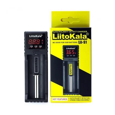 Зарядний пристрій універсальний  LiitoKala Lii-S1 з дисплеєм, на 1 батарею, для різних типів акумуляторів