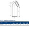 Колено удлиненное 45° DN 110 SKLB Ostendorf Skolan (335960-09)