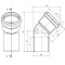 Відведення для внутрішньої каналізації 45° DN 58 SKB Ostendorf Skolan (332120-05)