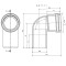 Отвод для внутренней канализации 87° DN 58 SKB Ostendorf Skolan (332140-05)