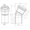 Відведення для внутрішньої каналізації 30° DN 58 SKB Ostendorf Skolan (332110-05)