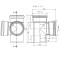 Крестовина двухплоскостная для внутренней канализации DN 100/100/100 x 87° Ostendorf Skolan (335910-09)