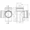 Крестовина двухплоскостная для внутренней канализации DN 100/100/100 x 87° Ostendorf Skolan (335910-05)