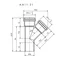 Тройник канализационный DN 58/58 x 45° Ostendorf Skolan (332200-05)