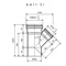 Тройник канализационный DN 160/110 x 45° Ostendorf Skolan (337210-05)