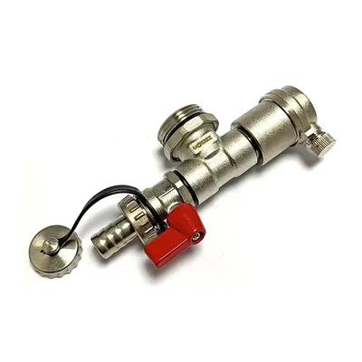 Конечный элемент коллектора (слив) 1" ZEGOR QS-2801 латунь никелированная