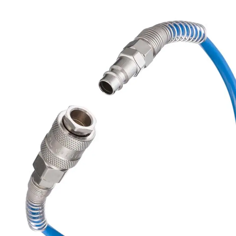 Набір пневмоінструментів 6 одиниць: пістолет для підкачування, продувний пістолет, шланг поліуретановий 5 м, три накінечники INTERTOOL PT-1500 Набір пневмоінструментів 6 одиниць: пістолет для підкачування, продувний пістолет, шланг поліуретановий 5 м, три накінечники INTERTOOL PT-1500