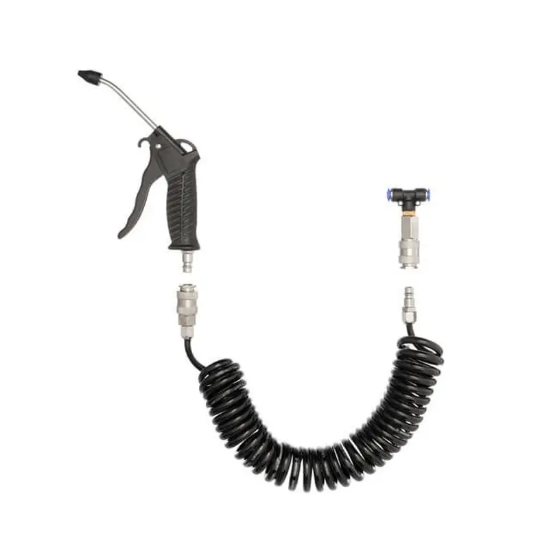 Набір для продування кабін вантажних авто: пістолет, шланг поліуретановий 5 м 8*5 мм, трійник на 8 мм; на швидкороз'ємних з'єднаннях INTERTOOL PT-1508 Набір для продування кабін вантажних авто: пістолет, шланг поліуретановий 5 м 8*5 мм, трійник на 8 мм; на швидкороз'ємних з'єднаннях INTERTOOL PT-1508