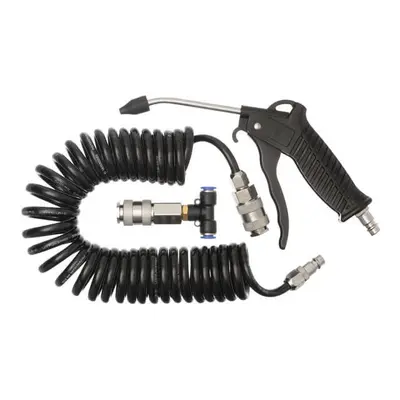 Набір для продування кабін вантажних авто: пістолет, шланг поліуретановий 5 м 8*5 мм, трійник на 8 мм; на швидкороз'ємних з'єднаннях INTERTOOL PT-1508 Набір для продування кабін вантажних авто: пістолет, шланг поліуретановий 5 м 8*5 мм, трійник на 8 мм; на швидкороз'ємних з'єднаннях INTERTOOL PT-1508