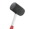 Киянка гумова 680 г, 80 мм, чорна гума, металева ручка INTERTOOL HT-0232
