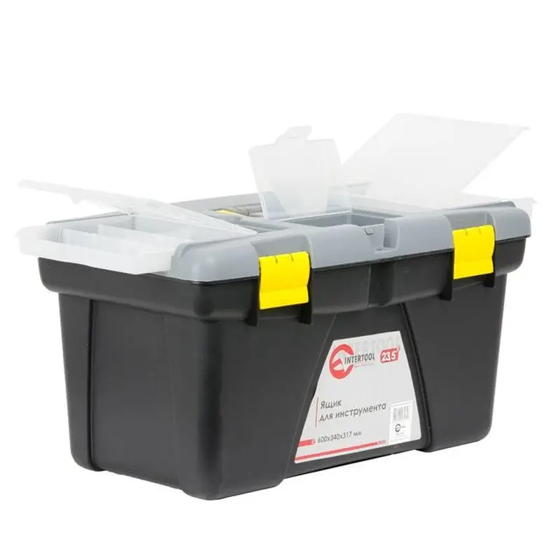 Ящик для інструменту 23.5" 600*340*317мм INTERTOOL BX-0323 Ящик для інструменту 23.5" 600*340*317мм INTERTOOL BX-0323