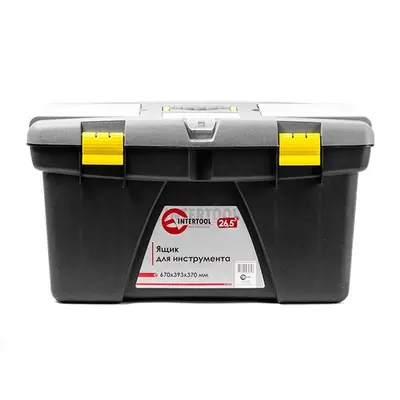 Ящик для інструменту 26.5" 670*393*370 мм INTERTOOL BX-0326 Ящик для інструменту 26.5" 670*393*370 мм INTERTOOL BX-0326