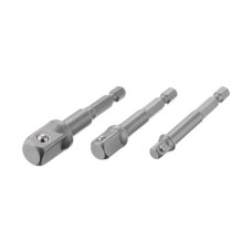 Набір перехідник з Hex 1/4" на квадрат 1/4", 3/8", 1/2" під шурупокрут, CR-V INTERTOOL VT-0235