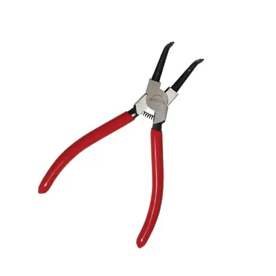 Щипці для зняття стопорных кілець вигнуті на стискання 180 мм INTERTOOL HT-7012 Щипці для зняття стопорных кілець вигнуті на стискання 180 мм INTERTOOL HT-7012