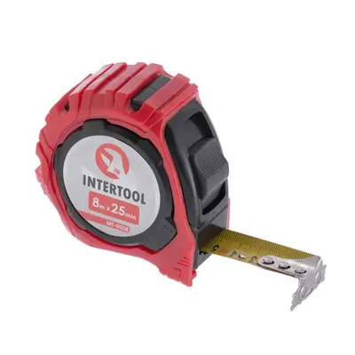 Рулетка з фіксатором 8м * 25мм "Магніт" INTERTOOL MT-0508 Рулетка з фіксатором 8м * 25мм "Магніт" INTERTOOL MT-0508