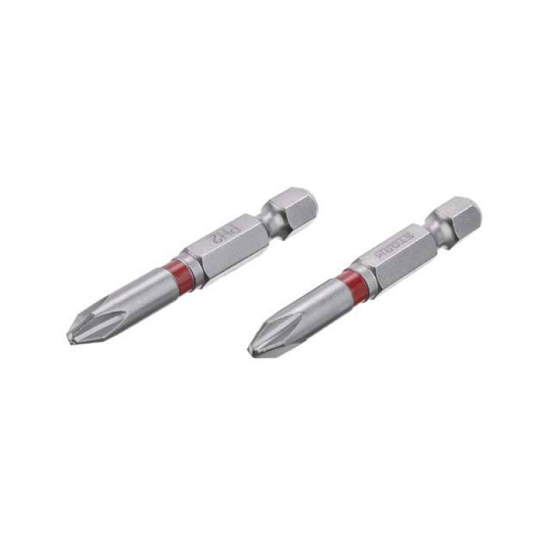 Комплект викруткових насадок PH2 1/4" * 50 мм, S2, уп. 2 од., STORM INTERTOOL VT-0212