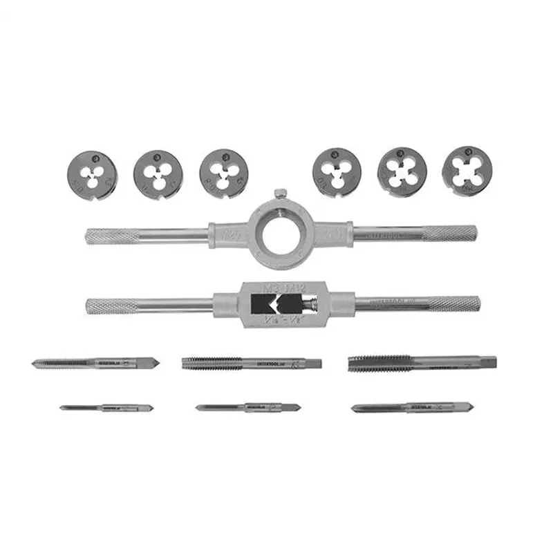 Набір плашок M3-M10 і мітчиків M3-M10, 14 од. INTERTOOL SD-8024 Набір плашок M3-M10 і мітчиків M3-M10, 14 од. INTERTOOL SD-8024