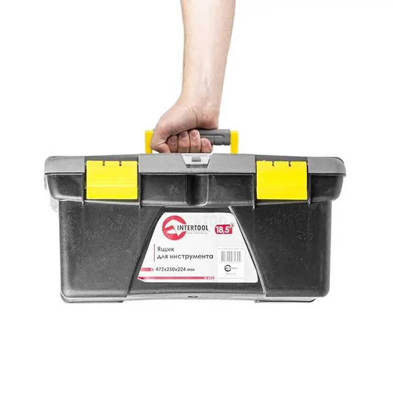 Ящик для інструменту 18.5" 472*250*224 мм INTERTOOL BX-0318 Ящик для інструменту 18.5" 472*250*224 мм INTERTOOL BX-0318