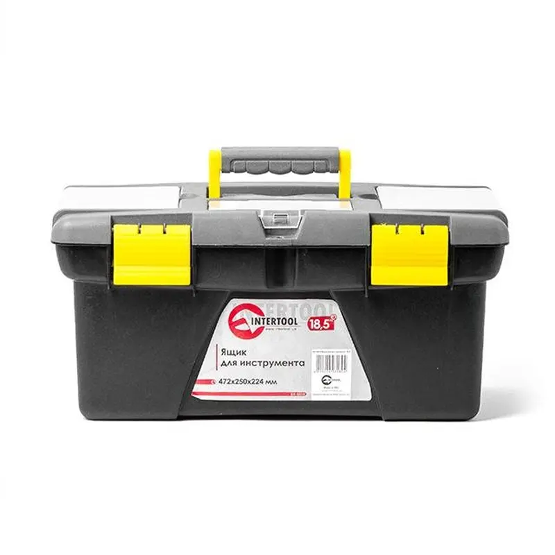 Ящик для інструменту 18.5" 472*250*224 мм INTERTOOL BX-0318 Ящик для інструменту 18.5" 472*250*224 мм INTERTOOL BX-0318