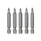 Комплект насадок викруткових PH1 1/4" * 50 мм, ACR, S2, уп. 5 од., STORM INTERTOOL VT-0201