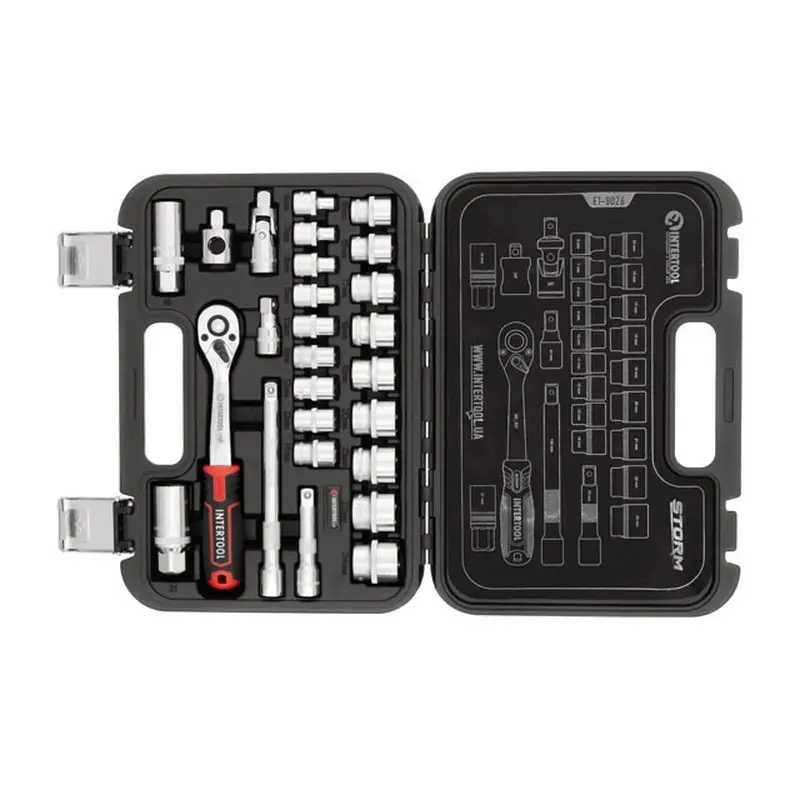 Набір інструментів 3/8", 26 од., Cr-V STORM INTERTOOL ET-8026 Набір інструментів 3/8", 26 од., Cr-V STORM INTERTOOL ET-8026