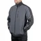 Куртка SOFTSHELL темно сіро-чорна, тришарова, тканина - стрейч 300 GSM 100D, з водо- і вітрозахистом, розмір L INTERTOOL SP-3133