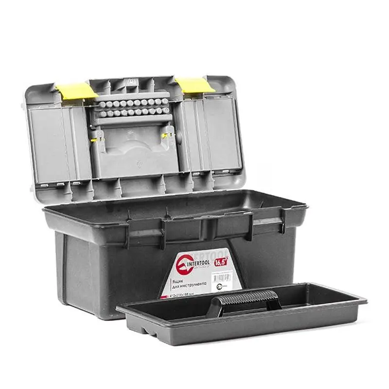 Ящик для інструменту 16.5" 412*214*188 мм INTERTOOL BX-0316 Ящик для інструменту 16.5" 412*214*188 мм INTERTOOL BX-0316