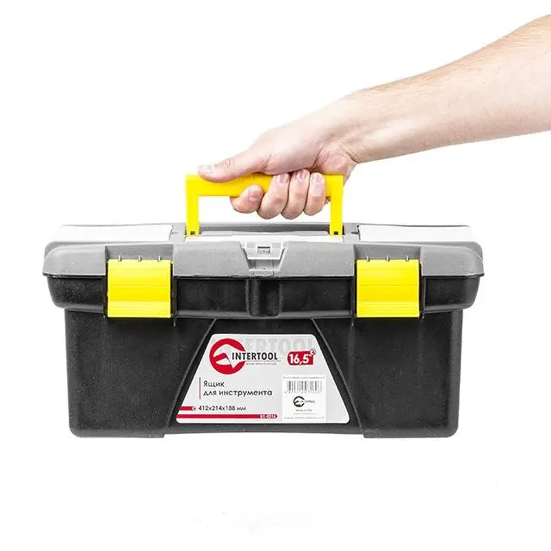 Ящик для інструменту 16.5" 412*214*188 мм INTERTOOL BX-0316 Ящик для інструменту 16.5" 412*214*188 мм INTERTOOL BX-0316
