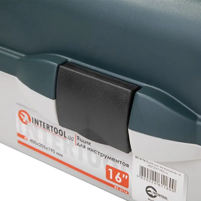 Ящик для інструментів 16" 400*205*190 мм INTERTOOL BX-6116 Ящик для інструментів 16" 400*205*190 мм INTERTOOL BX-6116