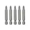 Комплект насадок викруткових PZ2 1/4" * 50 мм, ACR, S2, уп. 5 од., STORM INTERTOOL VT-0204