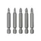 Комплект насадок викруткових PH1, PH2, PZ1, PZ2 1/4" * 50 мм, ACR, S2, уп. 5 од., STORM INTERTOOL VT-0205