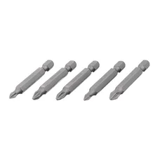 Комплект насадок викруткових PH1, PH2, PZ1, PZ2 1/4" * 50 мм, ACR, S2, уп. 5 од., STORM INTERTOOL VT-0205
