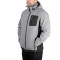 Куртка SOFTSHELL світло сіро-чорна, з капюшоном, тришарова, тканина - стрейч 300 GSM 100D, з водо- і вітрозахистом, розмір S INTERTOOL SP-3121