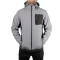 Куртка SOFTSHELL світло сіро-чорна, з капюшоном, тришарова, тканина - стрейч 300 GSM 100D, з водо- і вітрозахистом, розмір S INTERTOOL SP-3121