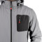 Куртка SOFTSHELL світло сіро-чорна, з капюшоном, тришарова, тканина - стрейч 300 GSM 100D, з водо- і вітрозахистом, розмір S INTERTOOL SP-3121